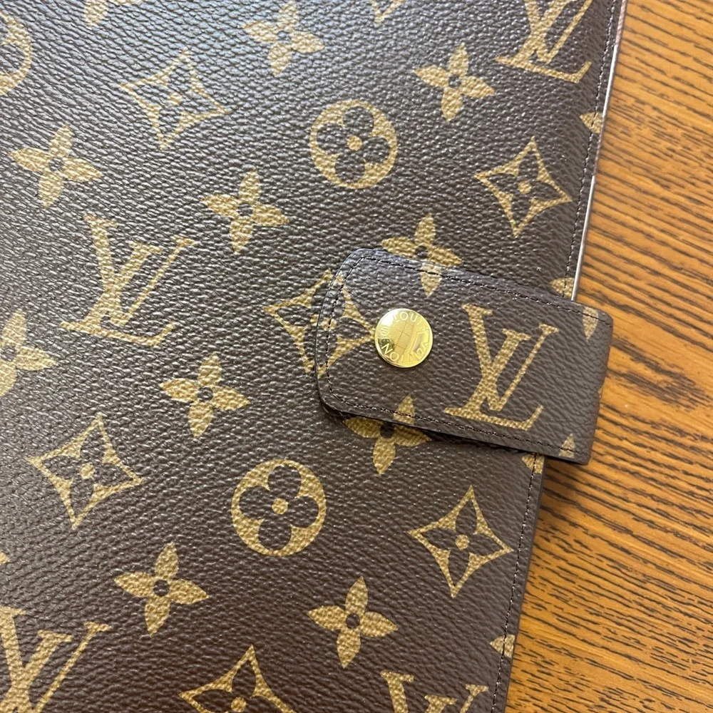 Louis Vuitton Monogram Agenda Cover - Brown & Gold Hardware